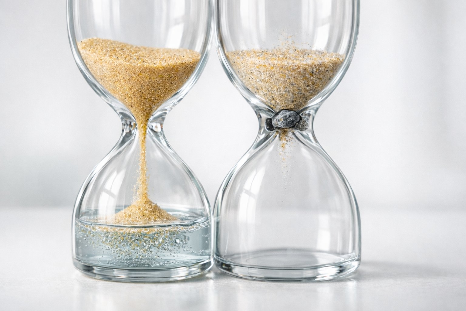 Calcoli renali e Renella (microlitiasi) dentro delle clessidre